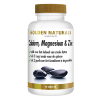 2X Golden Naturals Calcium, Magnesium & Zink Vegan 90 tabletten
