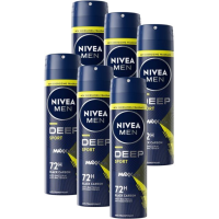 6X NIVEA Men Deodorant Spray Deep Sport 150 ml