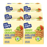 6X WeCare Lower Carb Crackers Crispy 100 gr