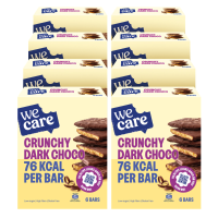 8X WeCare Bars Crunchy Dark Choco 102 gr