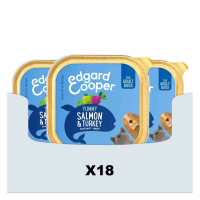 18X Edgard & Cooper Kuipje Vers Vlees Hondenvoer Zalm   Kalkoen 300 gr