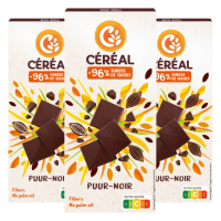 3X Céréal Chocolade Tablet Puur 80 gr