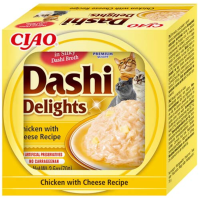 6X Inaba Ciao Dashi Delights Kattenvoer Nat Chicken & Cheese 70 gr