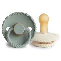 Frigg Fopspeen Rope maat 2 6 18 mnd Cream Sage 2 stuks