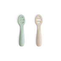 Mushie Eerste Set Babylepel Cambridge Blue Shifting Sand 1 set
