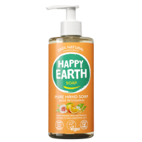 6X Happy Earth 100% Natuurlijke Handzeep Rose Petitgrain 300 ml