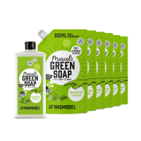 Marcel's Green Soap Afwasmiddel Basilicum & Vertivert Gras + 6 Navullingen Pakket