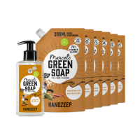 Marcel's Green Soap Handzeep Sandelhout & Kardemom 250 ml + 6 Navullingen Pakket