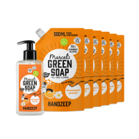 Marcel's Green Soap Handzeep Sinaasappel & Jasmijn 250 ml 6 Navullingen Pakket