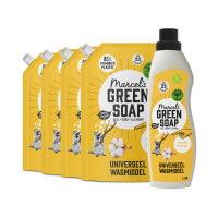 Marcel's Green Soap Wasmiddel Katoen & Vanille 23 Wasbeurten + 4 Navullingen Pakket