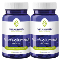 2X Vitakruid Actief Foliumzuur 400 Mcg 90 tabletten