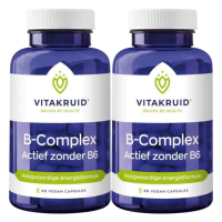 2X Vitakruid B Complex Actief Zonder B6 90 vegancapsules