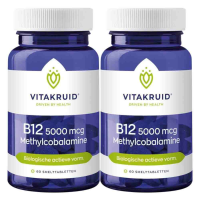 2X Vitakruid B12 Methylcobalamine 5000 Mcg 60 tabletten