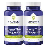 2X Vitakruid Groene Thee & Bioperine 60 vegancapsules