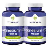 2X Vitakruid Magnesium Malaat 150 90 tabletten
