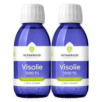 2X Vitakruid Visolie 1200 TG Vloeibaar 125 ml