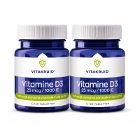 2X Vitakruid Vitamine D3 25mcg 120 tabletten