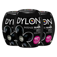 3X Dylon Textielverf Intense Black 350 gr