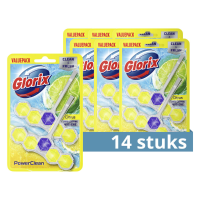 7X Glorix Toiletblok Power Clean Citroen 2 stuks