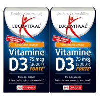 2X Lucovitaal Vitamine D3 75mcg Forte 365 capsules