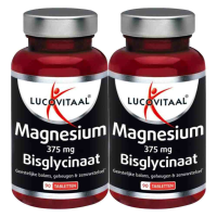 2X Lucovitaal Magnesium 375mg Bisglycinaat 90 tabletten