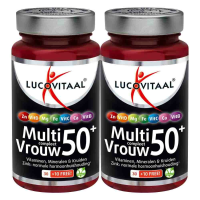 2X Lucovitaal Multi Vrouw Compleet 50+ met Ginkgo Biloba 40 tabletten