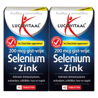 2X Lucovitaal Selenium & Zink 200 mcg Gistvrij 45 tabletten