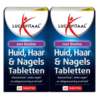 2X Lucovitaal Huid Haar Nagels met Biotine 60 tabletten