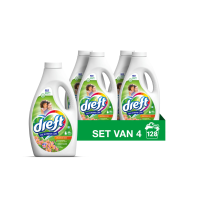 4X Dreft Vloeibaar Wasmiddel Amazone Regen 32 Wasbeurten 1,4 liter