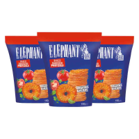 3X Elephant Pretzels Tomaat & Kruiden 160 gr