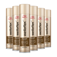 6X Wella Flex Haarspray Power Hold Mega Strong 250 ml