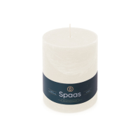 SPAAS Rustieke Pillarkaars ± 95 branduren Wit