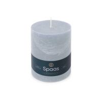 6X SPAAS Rustieke Pillarkaars ± 95 branduren Lichtblauw