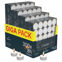 4X SPAAS Theelichten ± 8 Branduren 75 stuks