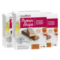 3X Modifast Protein Shape Reep Chocolade Karamel 6 x 27 gr