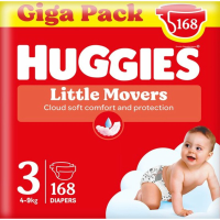 3X Huggies Little Movers Luiers Maat 3 (4   9 kg) 56 stuks