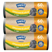 3X Swirl Vuilniszakken met Trekband 60 liter 10 stuks
