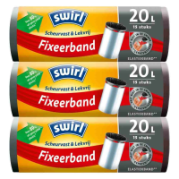 3X Swirl Pedaalemmerzakken met Fixeerband 20 liter 15 stuks