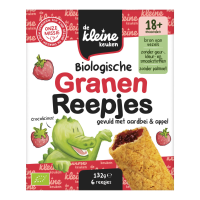 De Kleine Keuken Granenreepjes Aardbei & Appel 132 gr
