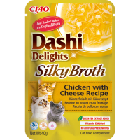 12X Inaba Ciao Dashi Delights Silky Broth Kattenvoer Nat Chicken & Cheese 40 gr