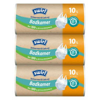 3X Swirl Pedaalemmerzakken Badkamer Scheurvast & Lekvrij 10 liter 37 stuks