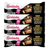 4X Gerlinea Fit & Protein Reep Dark Chocolate Peanuts 45 gr