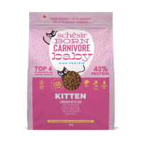 Schesir Born Carnivore Kitten Kattenvoer Chicken & Egg 255 gr