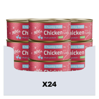 24X Prins Chunky Paté Kattenvoer Nat Kip & Kalkoen 70 gr