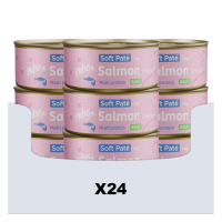 24X Prins Soft Paté Kattenvoer Nat Zalm & Kip 70 gr