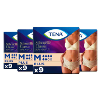 4X TENA Silhouette Classic Underwear High Waist Blanc Plus M 9 stuks