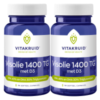 2X Vitakruid Visolie 1400 TG Met D3 30 capsules