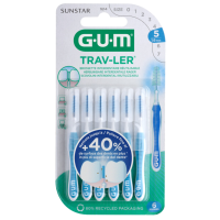 3X GUM Trav Ler Ragers Blauw 1.6Mm 6 stuks