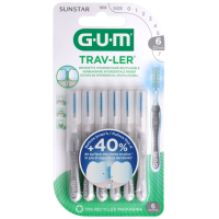 6X GUM Trav Ler Ragers Grijs 2.0Mm 6 stuks