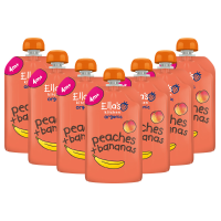 7X Ella's Kitchen Biologisch Knijpfruit 4+m Perzik & Banaan 120 gr